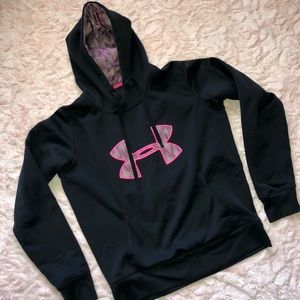 Under Armour black & pink hoodie